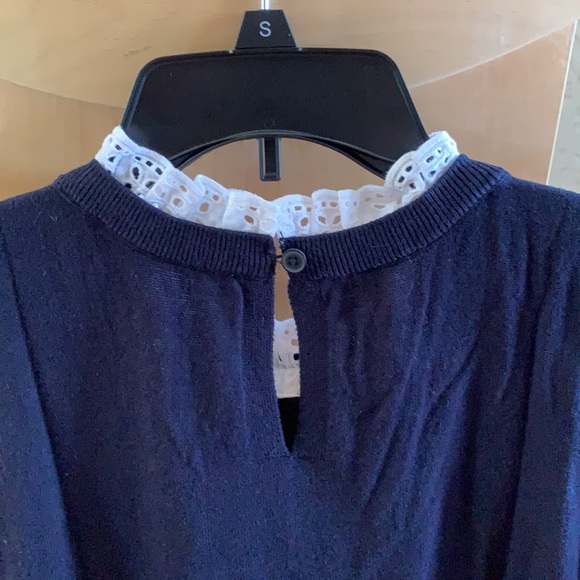 Eyelet Mixed Media Sweater Tank - Picture 5 of 6